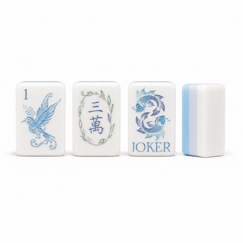 Blue_Lotus_American_Mahjong_Tiles_Set1_Acrylic_Mahjong_Set
