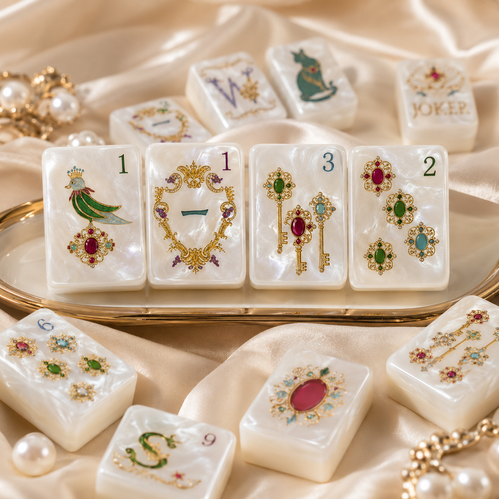 Pearl Animal American Mahjong Tile Set