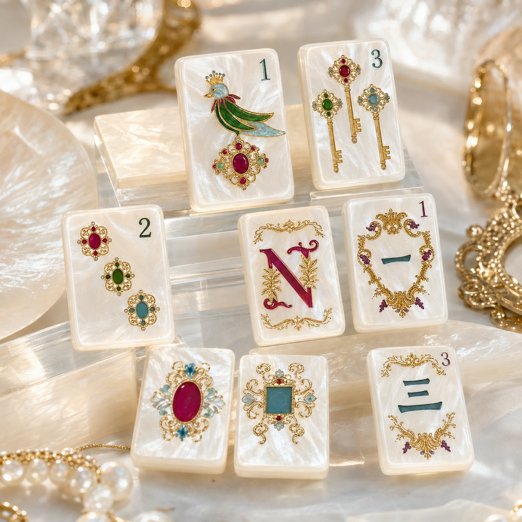 Pearl Animal American Mahjong Tile Set
