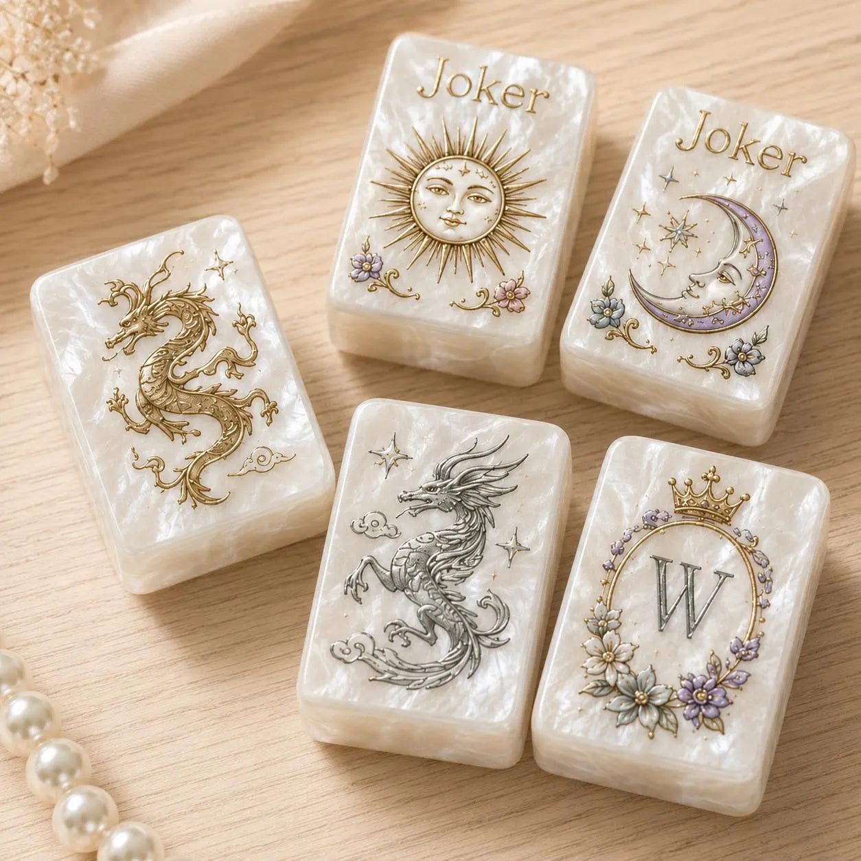PRE-ORDER Pearl Dragon American Mahjong Tile Set